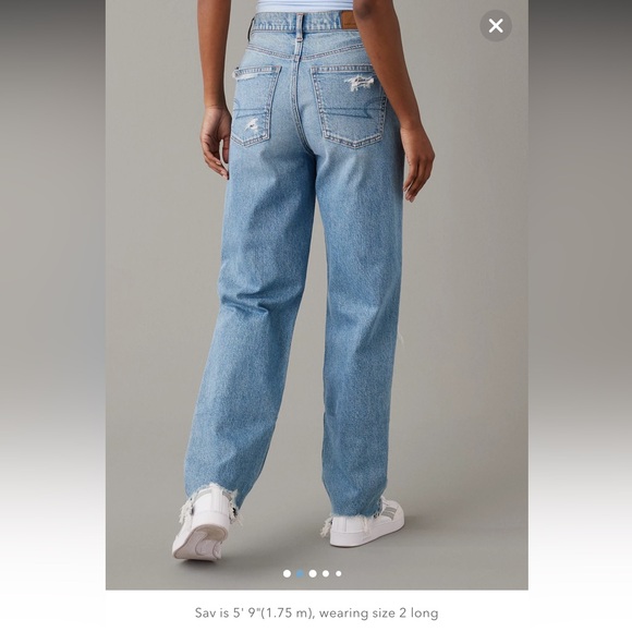 AE Strigid Ripped Highest Waist Baggy Straight Jean - Picture 2 of 13